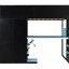 Lit mezzanine en bois pleine grandeur bleu nuage avec lumières, charge, multi-rangement et support pour une chambre organisée efficace-129943948