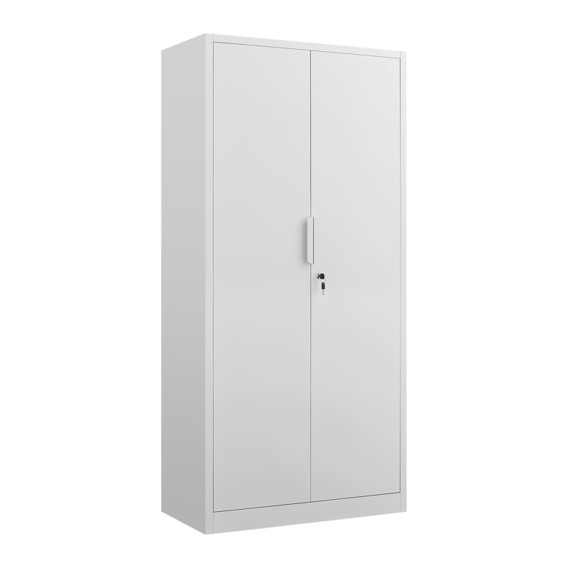 Classeur à 2 portes avec serrure, H 17,72 po x l 72,05 po x P 31,5 po, Blanc