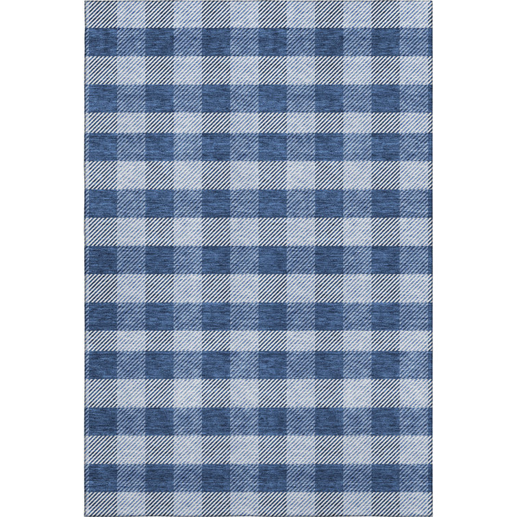 Premium Machine Washable Prisco Navy Rug