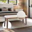 Banc rembourré en lin Modern-1262835344