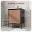 Meuble-lavabo de salle de bain autoportant ou mural seulement, avec portes doubles cannelées à fermeture amortie et tablette réglable, noyer et noir