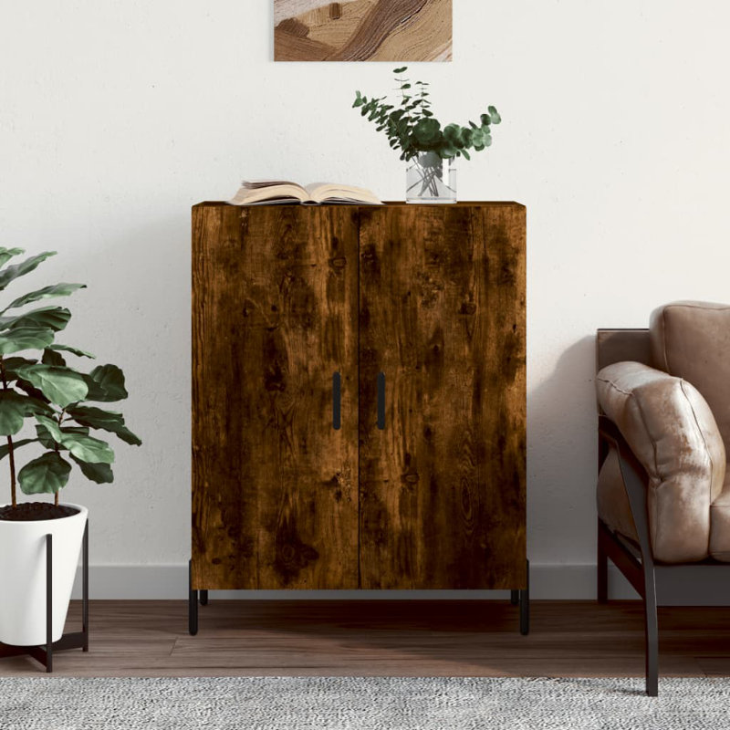 Okmulgee 2 - Door Rectangle Accent Cabinet, Smoked Oak