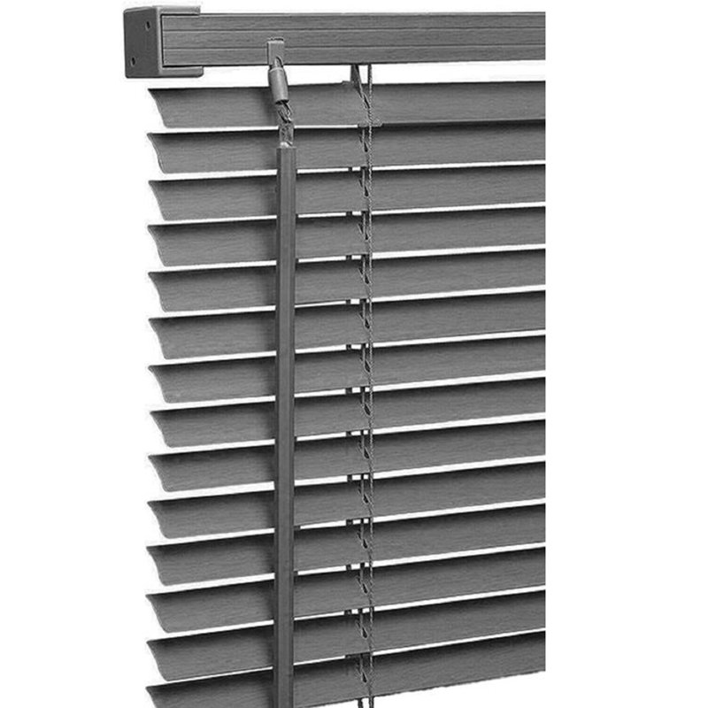 PVC Room Darkening Venetian Blind, Grey, 150 cm L x 225 cm W