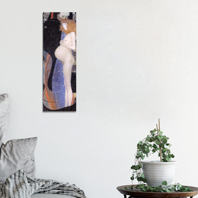 Hoffnung I (the Hope L) by Gustav Klimt - Wrapped Canvas Panoramic Print