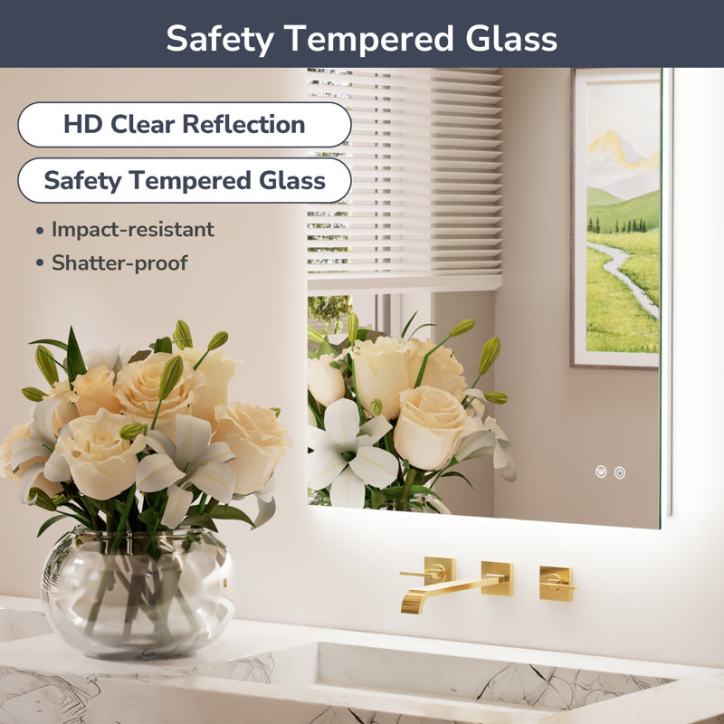 Armadale Backlit LED Bathroom Mirror, 36" x 60"