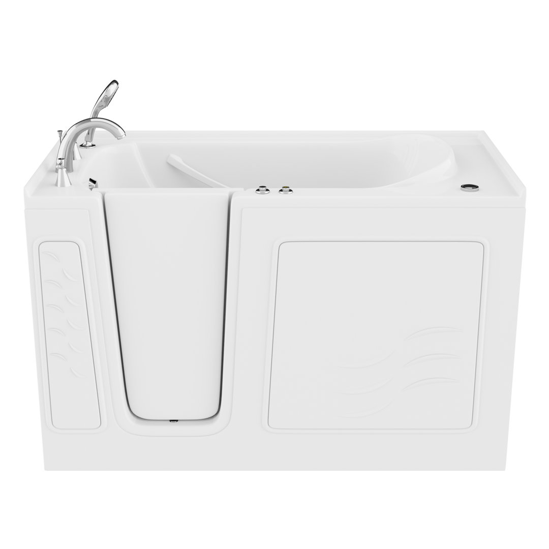 Tucson 60'' x 30'' Walk-in Air Fiberglass Bathtub with Faucet Therapeutic Tubs Drain