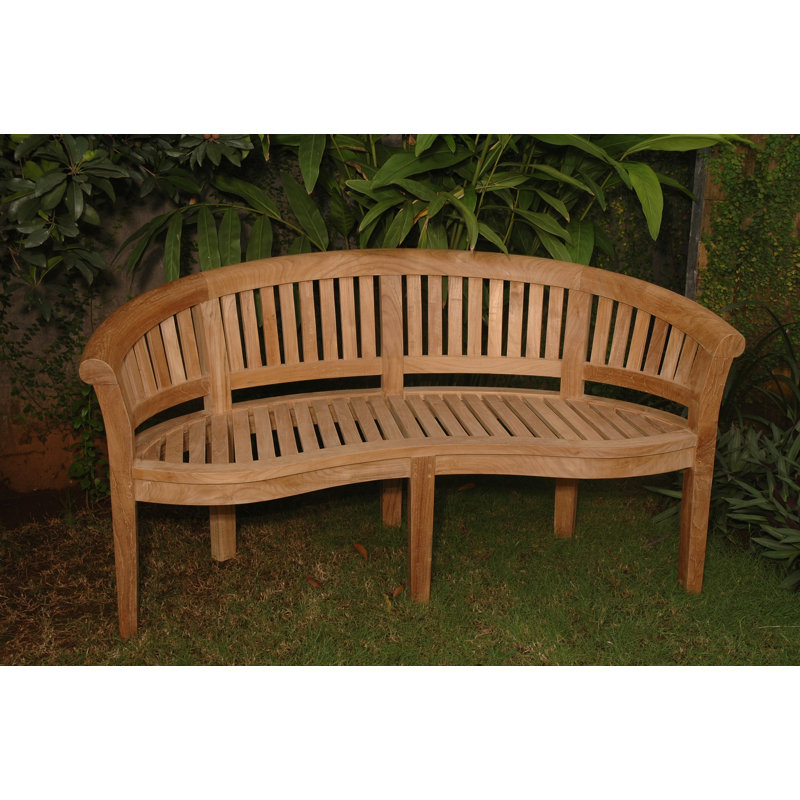 Curve Teak Garden Bench