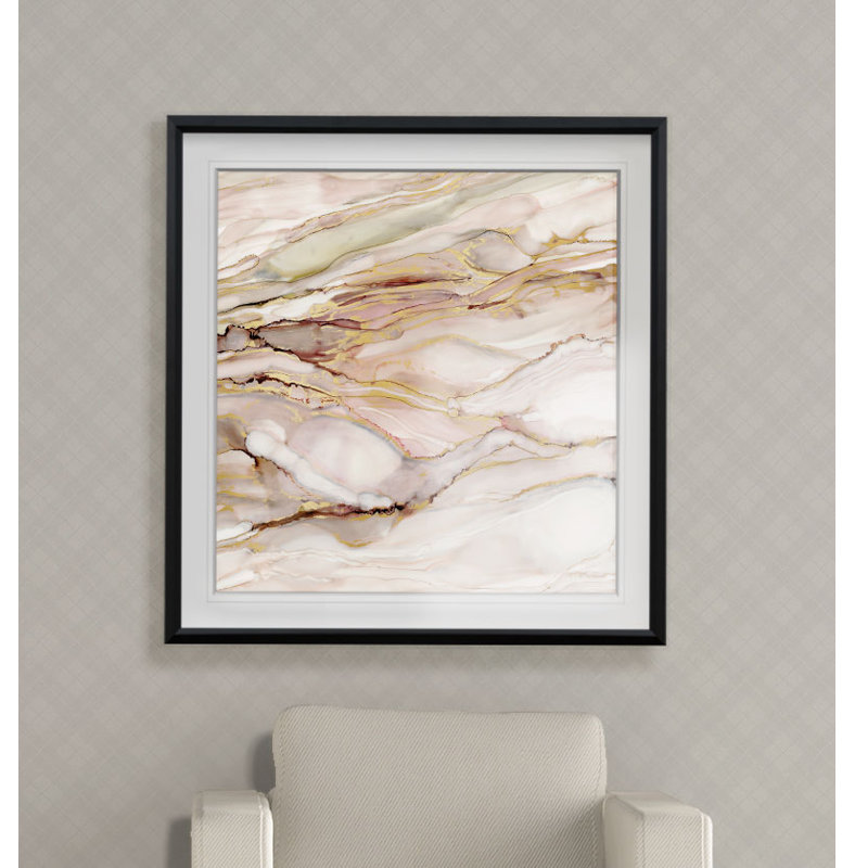 «Graceful Marble I», reproduction de photo encadrée, H 17,5 po x l 17,5 po x P 1,5 po, Cadre noir