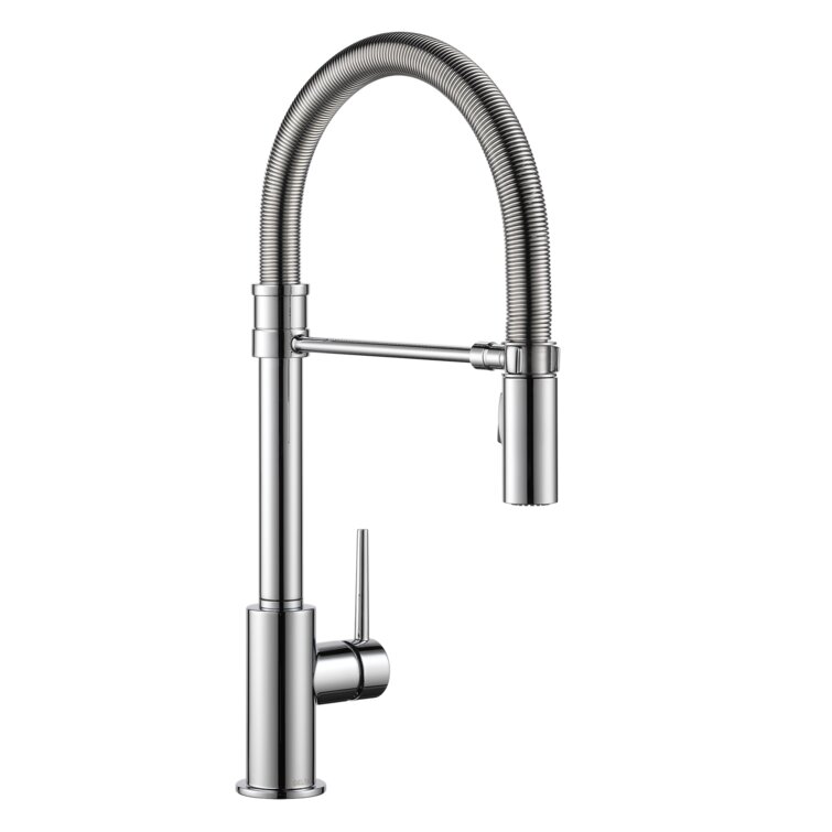 Trinsic Pull Down Sprayer Kitchen Sink Faucet, Pro Commercial Style Pull Down Kitchen Faucet
