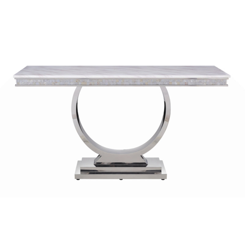 Zander Sofa Table White Marble Coffee Table