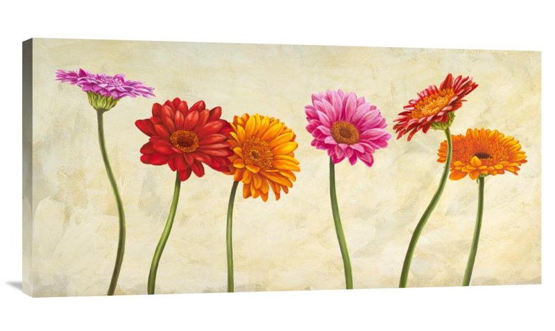 " Gerberas " by Cynthia Ann, 12" H x 24" W x 1.5" D