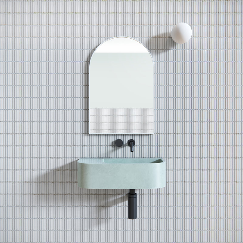 Kira Arched Mirror, White, 20 in. x 30 in.