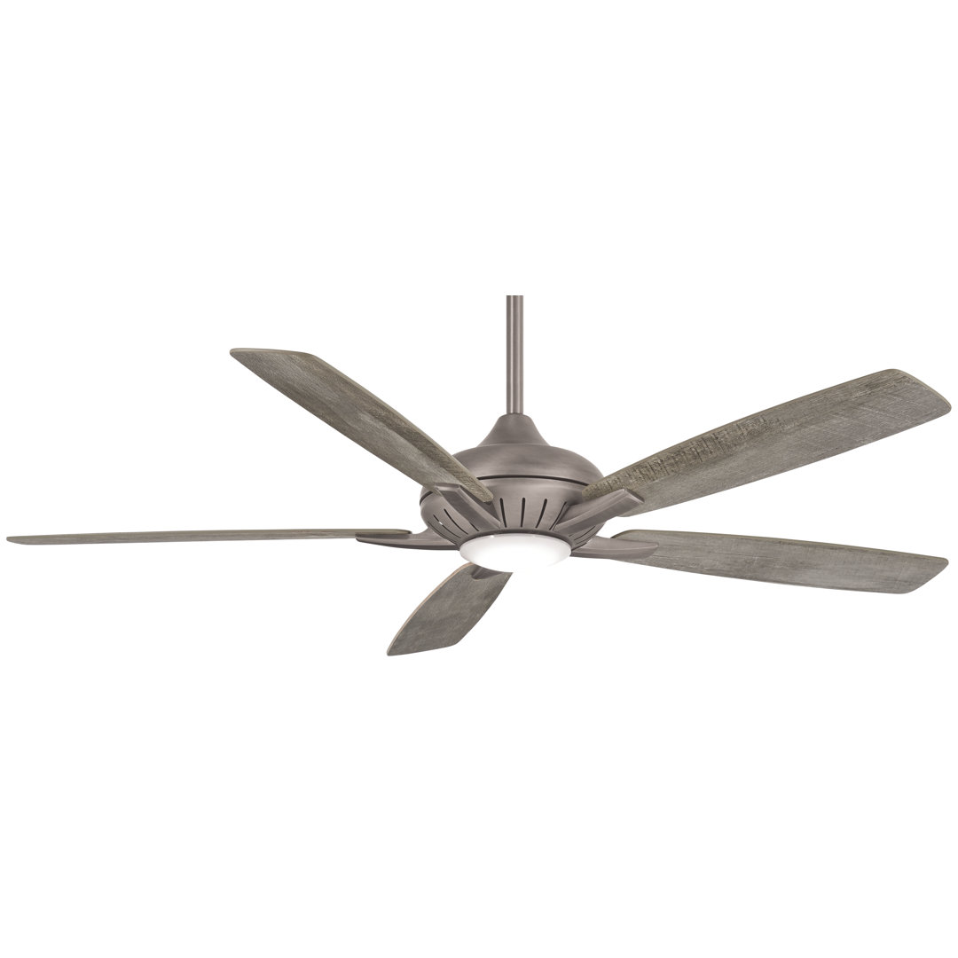 60" Dyno 5 - Blade LED Smart Standard Ceiling Fan with Remote Control and Light Kit Included Minka Aire 