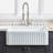Fireclay 33" L X 20" W Farmhouse Kitchen Sink With Grid And Strainer