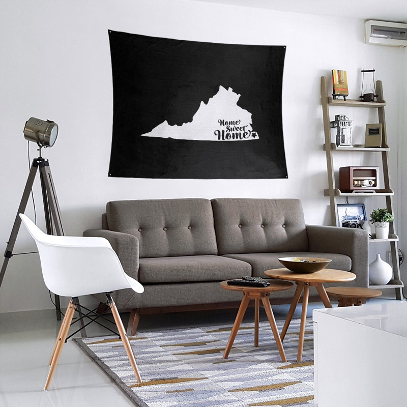 Tapisserie Home Sweet Norfolk, H 104 po x l 88 po, Noir
