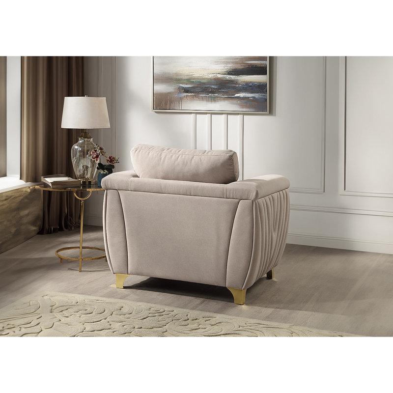 Chaise rembourrée Leena, Beige