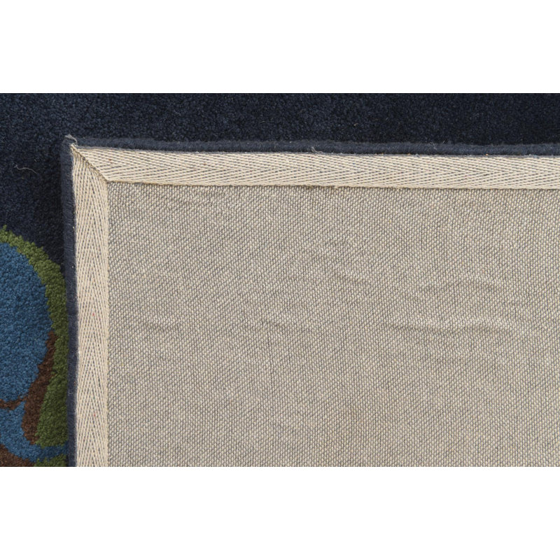 Tapis carré bleu marine