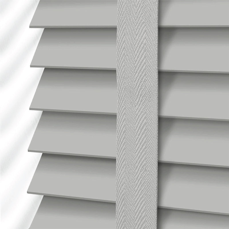 Fauxwood Tape Blind, Grey, 150 cm L x 120 cm W