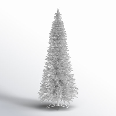 Silver 9' Pre-Lit Fir Tree