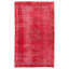 Tapis rouge foncé à transition de couleur 5 pi 7 po x 9 pi 2 po