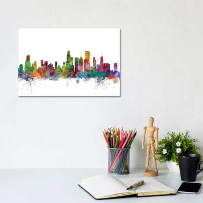 Chicago, Illinois Skyline by Michael Tompsett - Wrapped Canvas Gallery-Wrapped Canvas Giclée