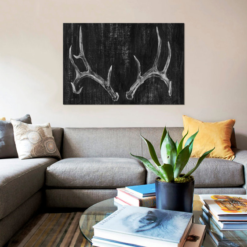 Rustic Antler II par Ethan Harper - Giclée sur toile tendue avec châssis, H 8 po x l 12 po x P 0,75 po