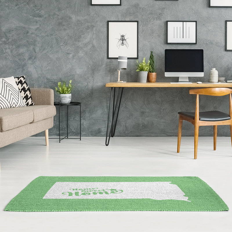 Tapis de pierre verte pierre verte pierre de la maison, Rectangle 5 pi x 7 pi