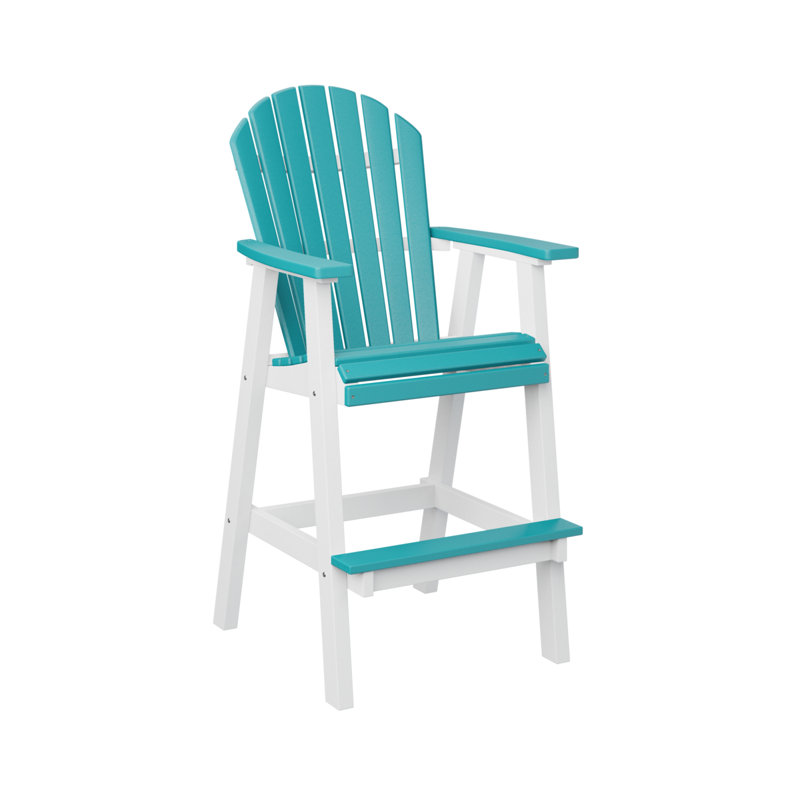 Berlin Gardens Comfo Back Bar Chair, Aruba Blue, 30"