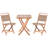 CALCIANO 2 - Person Acacia Wood Patio Dining Set with Square Table