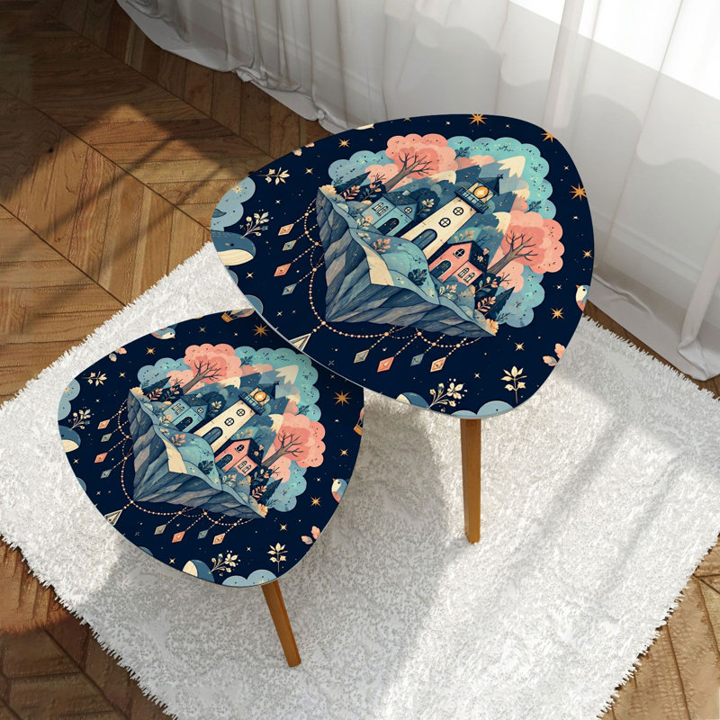 Ensemble de 2 tables gigognes Triangle Nesting