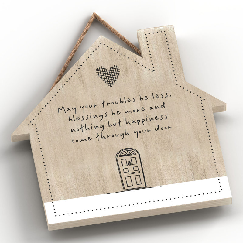Happiness Through Your Door House Wooden Plaque Vivid Squid Wholesale Wall Decor