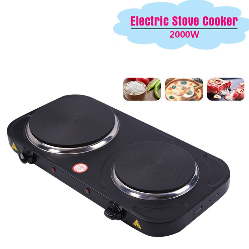 Plaques de cuisson électriques en fonte pour comptoir simple / double 2000w