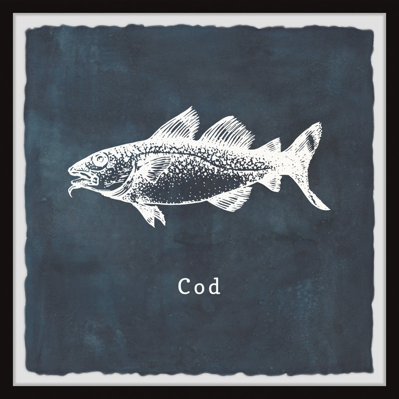 Cod - Single Picture Frame Print, 81cm H x 81cm W x 3.81cm D