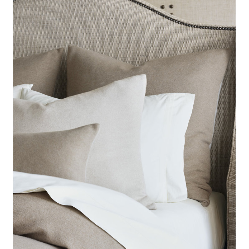 Hansel by De Medici Flannel Sham, Euro, Bisque