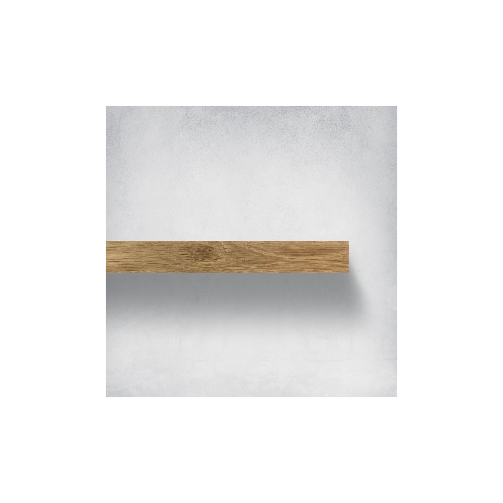 Nineveh Solid White Oak Floating Shelves, 2" H x 24" W x 6" D
