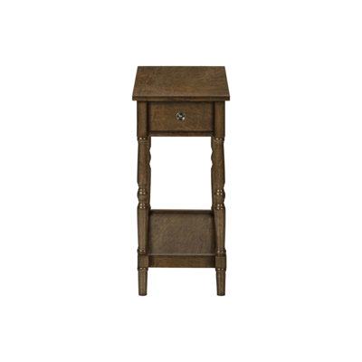 Table d'appoint, table de bout à 2 niveaux, table de bout, table de chevet, chambre à coucher, étroite, lampe, tiroir de rangement