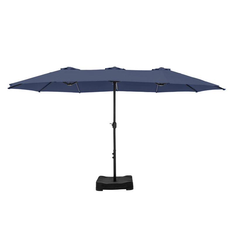 Parasol de marché rectangulaire syrienne 181,1 "x 108", Bleu marine