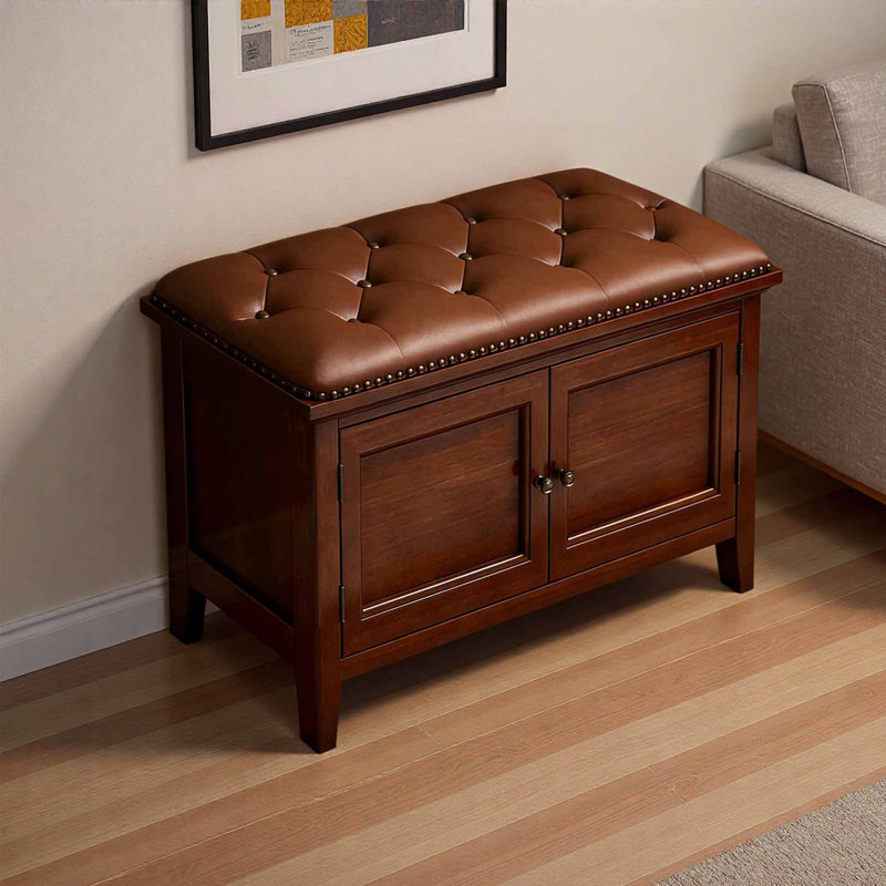 Commode, H 17,72 po x l 23,62 po x P 13,78 po, Brun