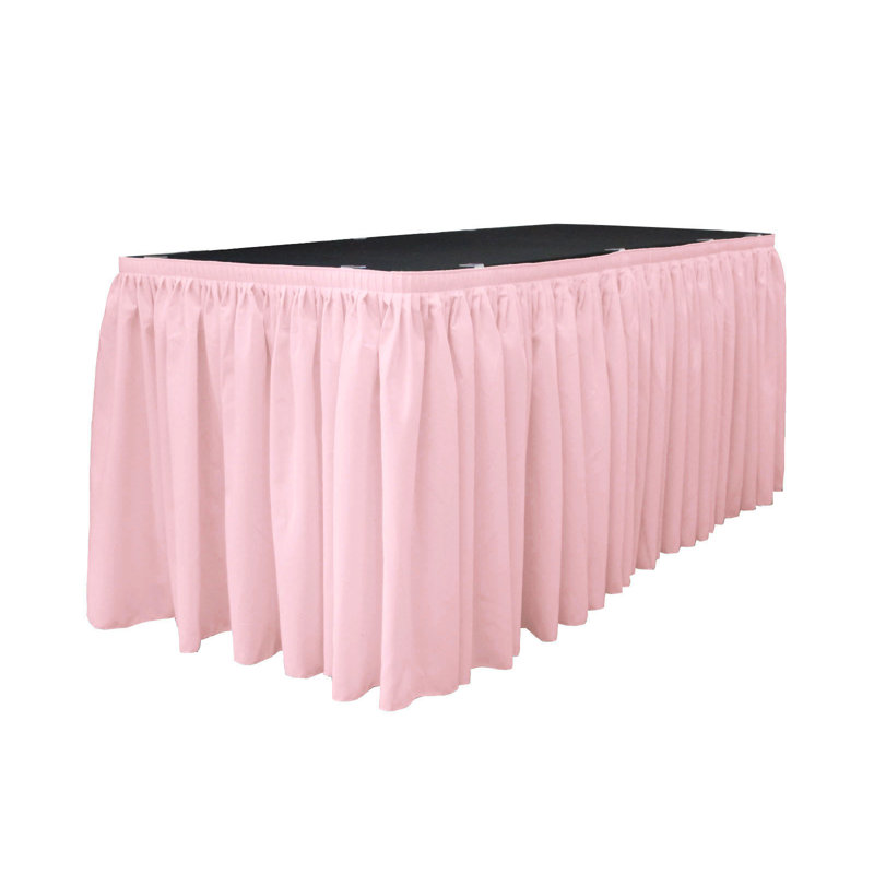 Jupe de table, Rose clair, L 252 po x l 29 po