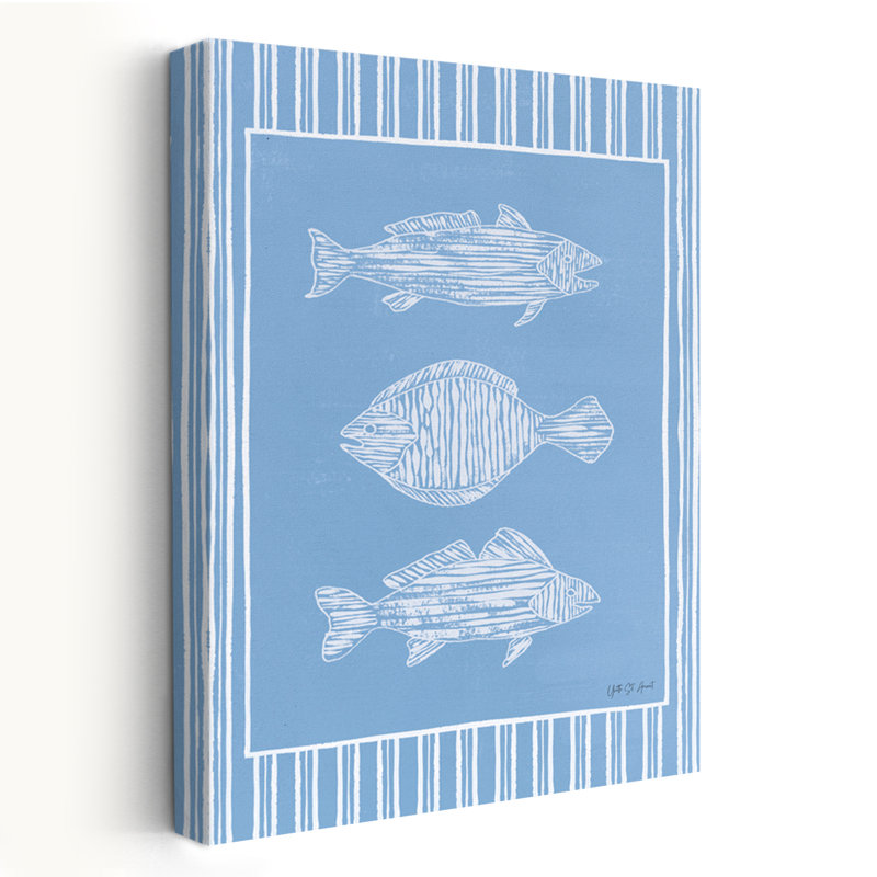 Beachy and Nautical Cape Cod Fish I, H 48 po x l 32 po