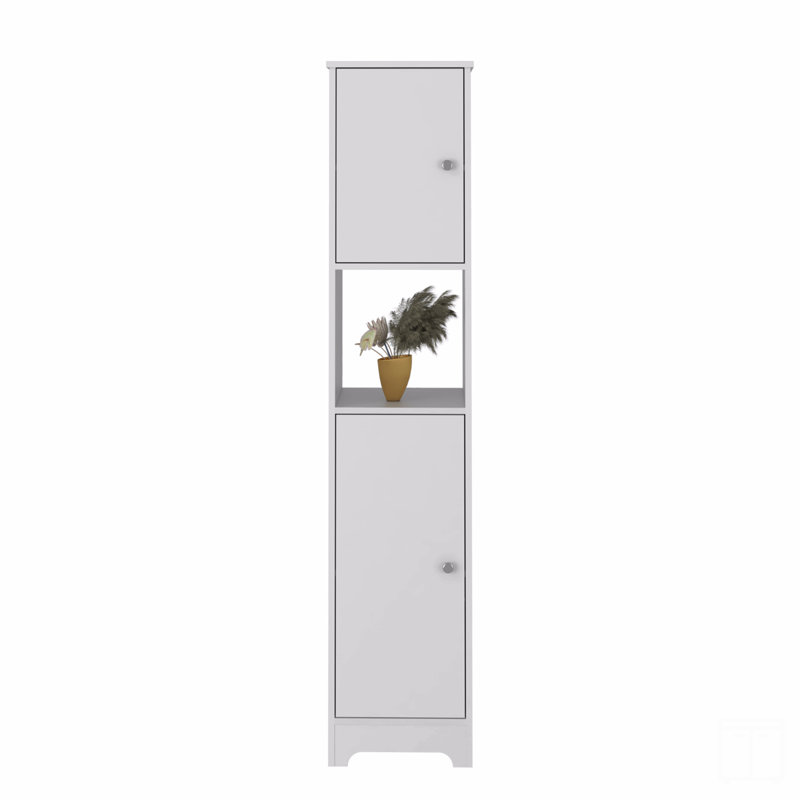Armoire à double porte H 69 po, quatre tablettes intérieures, une tablette ouverte