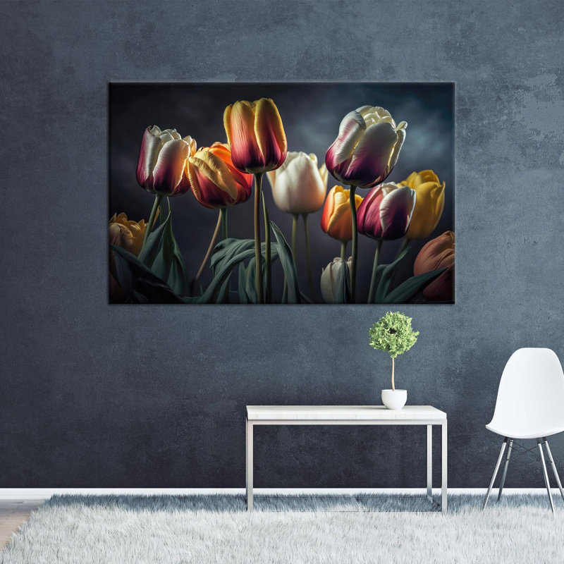 Valentine's Day Personalized Modern Tulip Flowers Art Canvas Poster Is An Ideal Gift Perfect For Living Room Decor