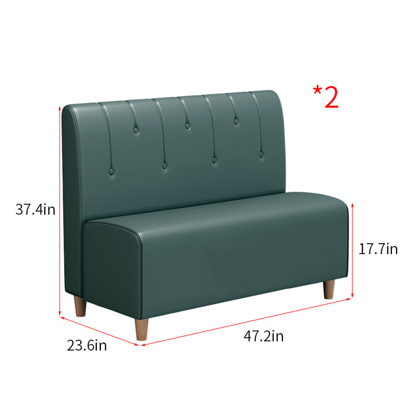Banc rembourré en similicuir Burger Place Cafe