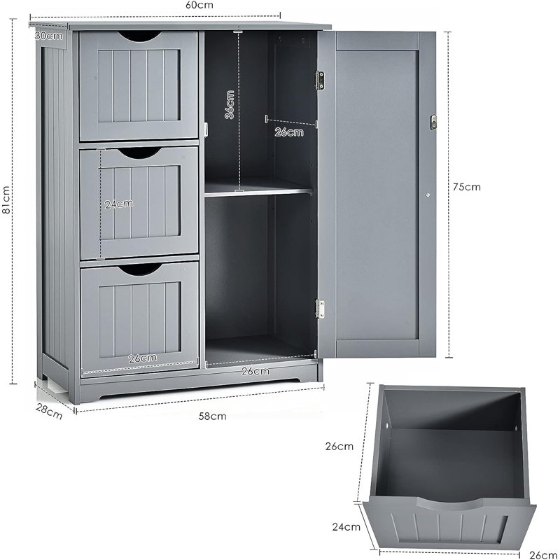 Aldwin 1 -Door, Grey