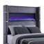 Grand lit tapissier gris Haven