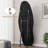 63" X 24" Floor And Wall Mirror, Flannel Wrapped Wooden Frame, Irregular Design, Shatterproof, Black For Dressing Area Full Body Or Wavy Shape, Black, High - Definition Shatterproof Setup-1698829303
