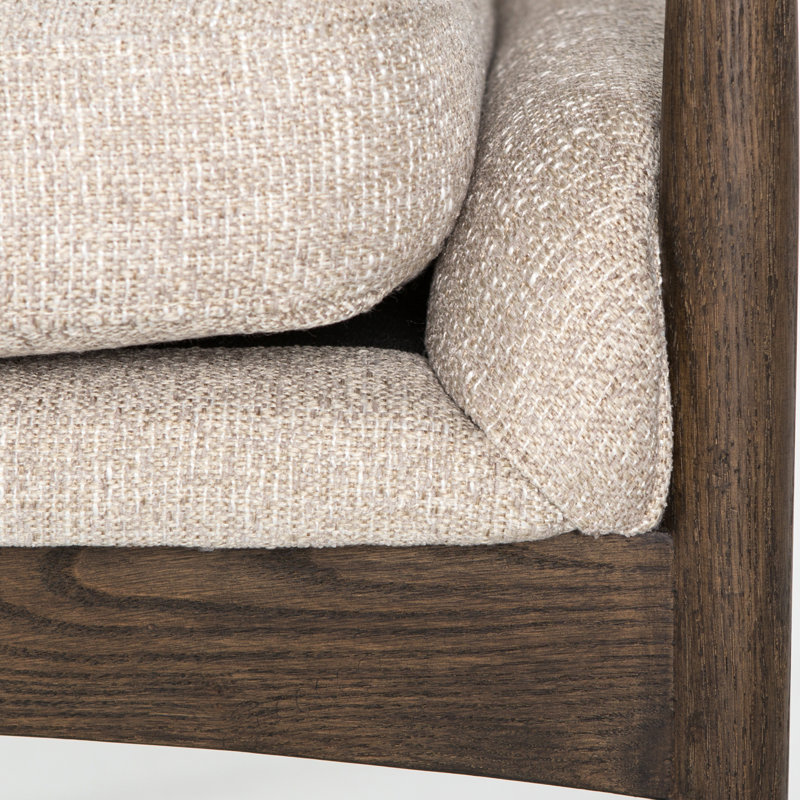 Braden Upholstered Arm Chair, White Teddy