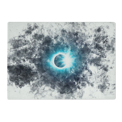 Tempered Glass the Moon Passing the Sun Chopping Board