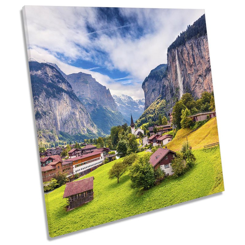 Lauterbrunnen Swiss Alps - Wrapped Canvas Print, 76.2cm H x 76.2cm W x 4cm D