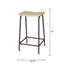 Bend Upholstered Bar Stool with Metal Frame